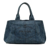 Secondhand Prada Denim Canapa Logo Tote
