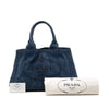 Secondhand Prada Denim Canapa Logo Tote