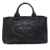 Secondhand Prada Denim Canapa Logo Tote