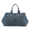 Secondhand Prada Large Denim Canapa Logo Tote