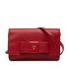 Secondhand Prada Saffiano Lux Bow Wallet On Strap