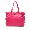 Secondhand Prada Saffiano Trimmed Tessuto Open Convertible Tote