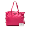 Secondhand Prada Saffiano Trimmed Tessuto Open Convertible Tote