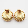 Secondhand Chanel Vintage Round Clip-On Earrings Metal with Faux