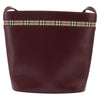 Secondhand Burberry Shoulder Bag Burgundy Leather Bags