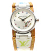 Louis Vuitton Tambour Quartz Watch Stainless Steel and Monogram Multicolor