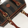 Fendi Vintage Pequin Convertible Boston Bag Coated Canvas