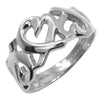 Tiffany & Co. Triple Loving Heart Ring Silver 925