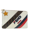 Secondhand Fendi Mania Logo Zip Pouch Inlaid