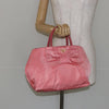 Secondhand Prada Logo Bow Tote Tessuto with