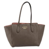 Secondhand Gucci Swing Tote Gray Leather Accessories