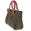 Fendi Vintage FF Handle Tote Leopard Print Jacquard