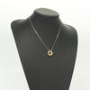 Secondhand Christian Dior CD Pendant Necklace Metal and Crystals