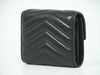 Saint Laurent Classic Monogram Trifold Wallet Matelasse Chevron Leather