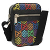 Secondhand Gucci Front Zip Messenger Bag Psychedelic Print GG