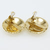 Secondhand Chanel Vintage CC Quilted Round Button Clip-On Earrings