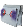 Fendi Monster Front Pocket Clutch Leather with Fur