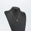 Secondhand Christian Dior CD Pendant Necklace Metal and Crystals