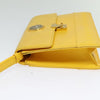 Secondhand Versace Wristlet Pouch Yellow Leather Accessories
