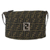Fendi Vintage Pocket Shoulder Bag Zucca Canvas