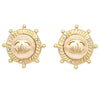 Secondhand Chanel Vintage Round Clip-On Earrings Metal with Faux