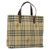 Secondhand Burberry Top Handle Tote Haymarket