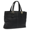 Secondhand Burberry Handle Tote Black Leather Accessories