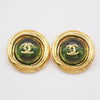 Secondhand Chanel Vintage CC Round Button Clip-On Earrings