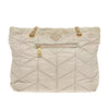Prada Chain Front Zip Tote Quilted Tessuto