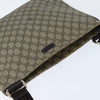 Gucci Zip Top Messenger Bag GG Coated Canvas