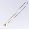 Secondhand Christian Dior CD Round Pendant Necklace Metal and Crystals