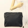 Secondhand Prada Logo Flat Tote Bag. Nylon Tessuto