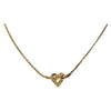 Secondhand Christian Dior Logo Heart Pendant Necklace