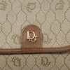 Christian Dior Vintage Honeycomb Flap Crossbody Bag Coated Canvas