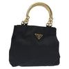 Secondhand Prada Metal Handles Tote Tessuto