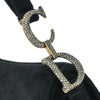 Christian Dior Saddle Handbag Velvet with Crystals