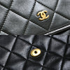 Chanel Vintage Round Flap Bag Quilted Lambskin