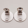 Secondhand Chanel Vintage CC Round Button Clip-On Earrings