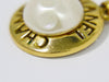 Secondhand Chanel CC Logo Chain Pendant Necklace Imitation Pearl Imitation pearl with Gold-Plated and Beads