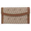 Christian Dior Vintage Honeycomb Flap Wallet Coated Canvas