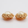Secondhand Chanel Vintage Round Clip-On Earrings Metal with Faux