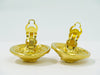 Secondhand Chanel Vintage Round CC Clip-On Earrings