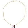 Hermes Pop H Pendant Chain Necklace Metal and Enamel