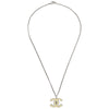 Chanel CC Logo Pendant Necklace Metal