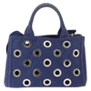 Secondhand Prada Canapa Convertible Tote Grommet Embellished