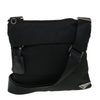 Prada Front Zip Convertible Flat Messenger Tessuto with Leather