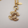Chanel Vintage Quilted CC Pendant Necklace Metal