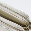 Secondhand Chanel Deauville Double Zip Clutch with Chain Raffia