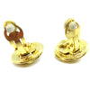 Chanel CC Button Clip-On Earrings Metal