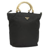 Secondhand Prada Metal Handles Tote Tessuto